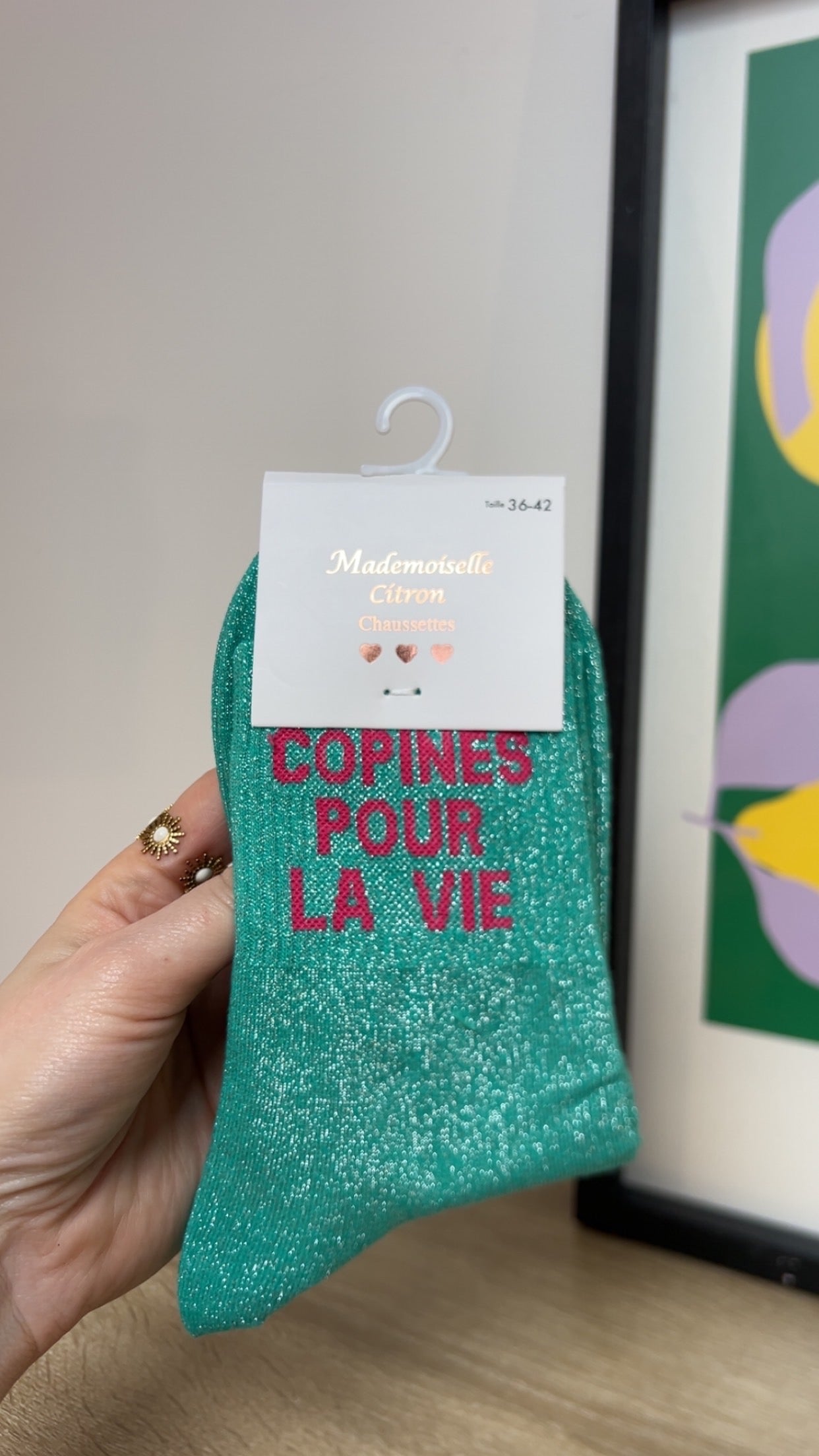 Chaussettes à paillettes COPINES POUR LA VIE