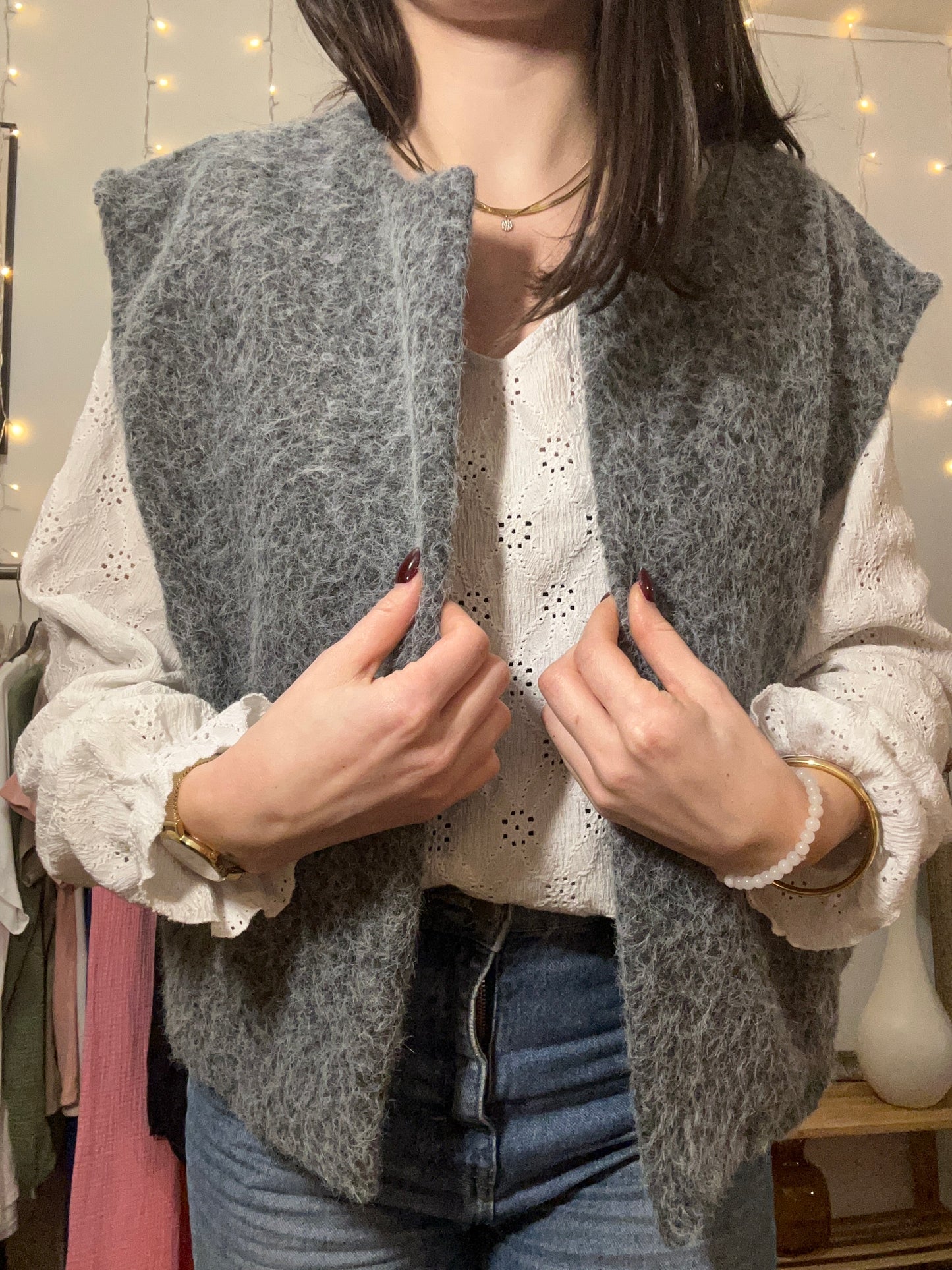Gilet sans manches gris