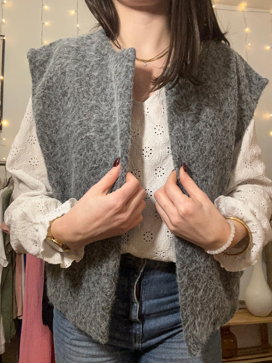 Gilet sans manches gris