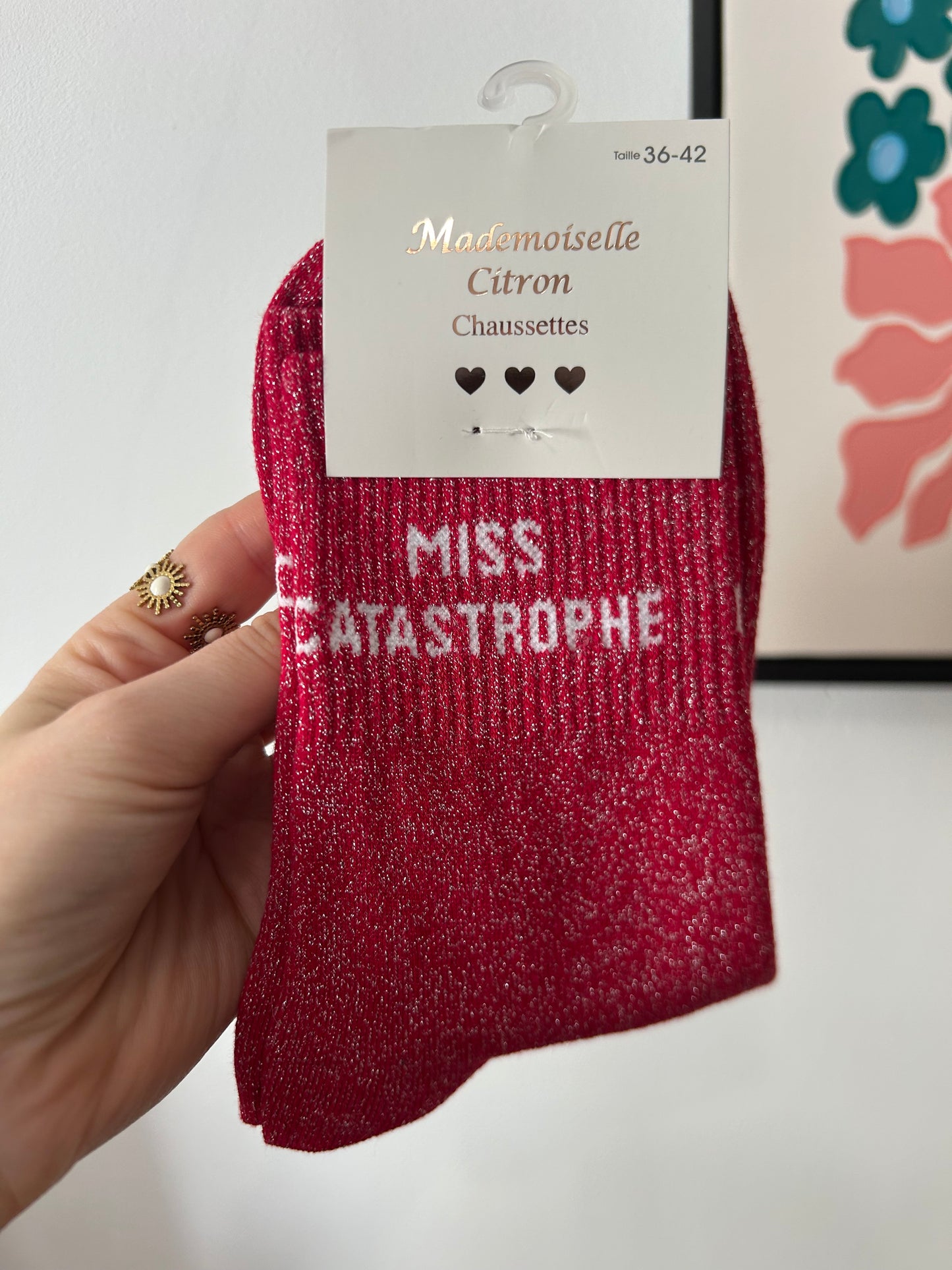 Chaussettes à paillettes MISS CATASTROPHE