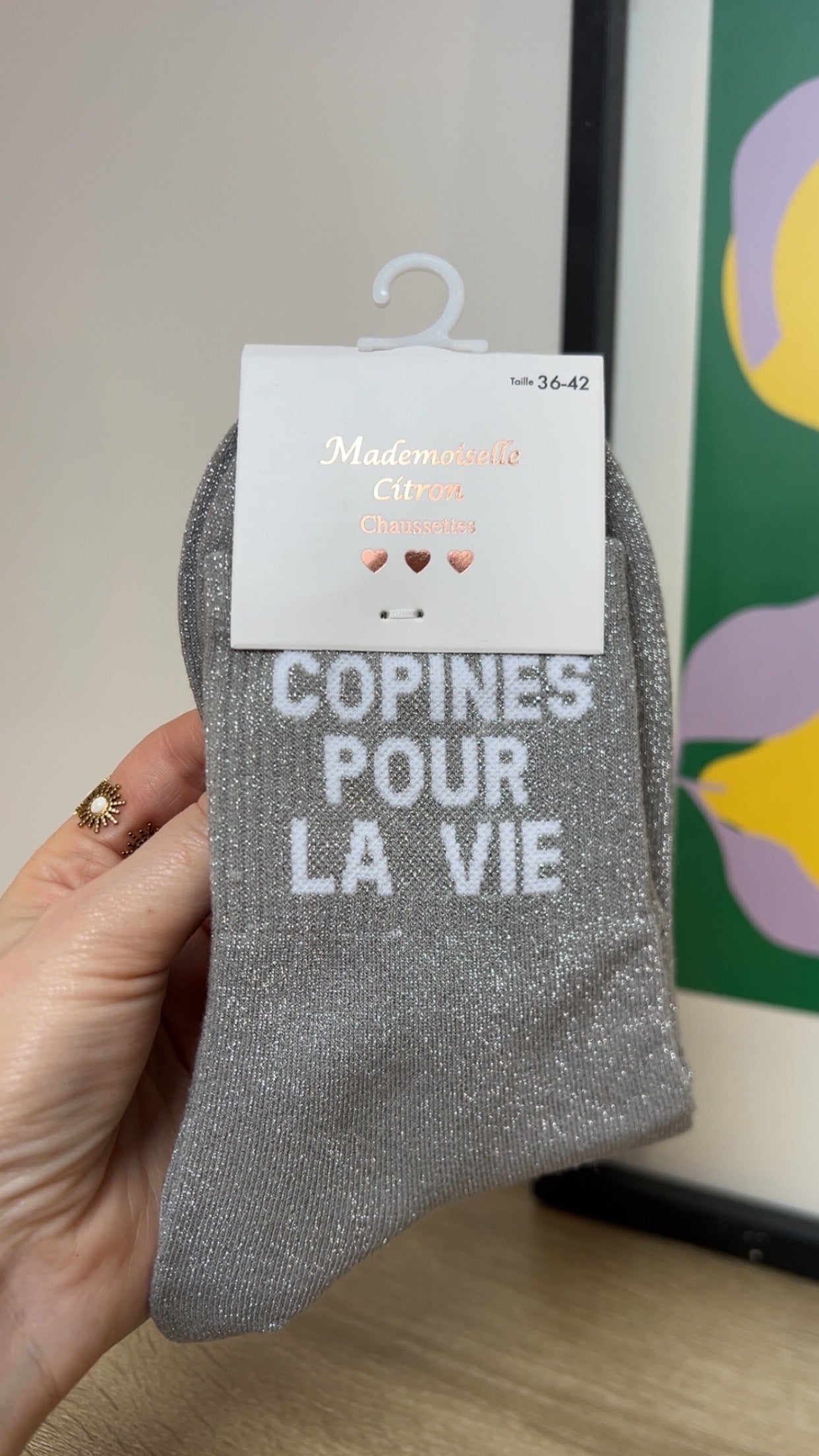 Chaussettes à paillettes COPINES POUR LA VIE