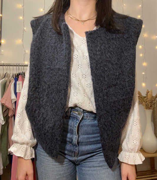 Gilet sans manches bleu marine