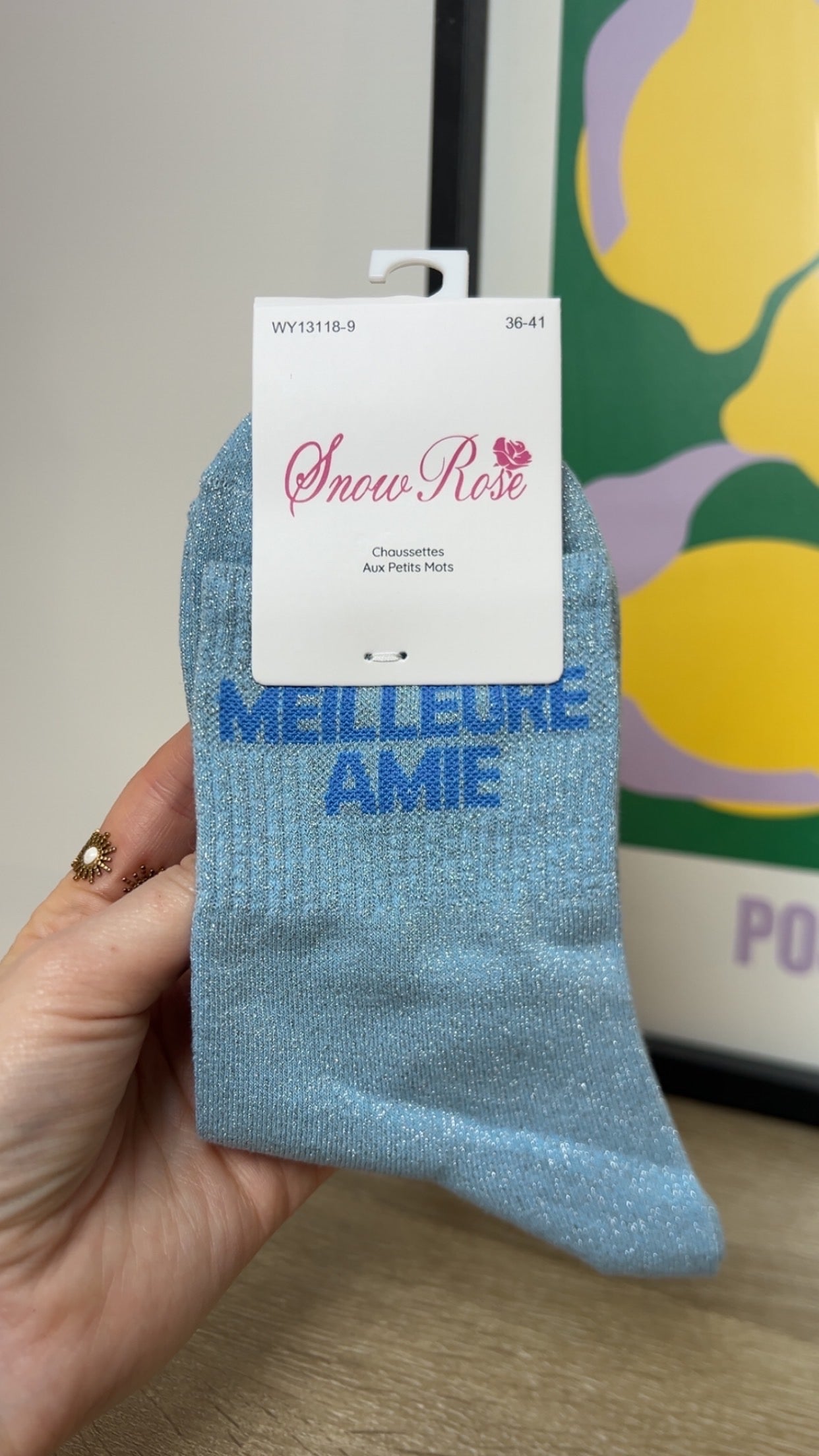 Chaussettes à paillettes MEILLEURE AMIE