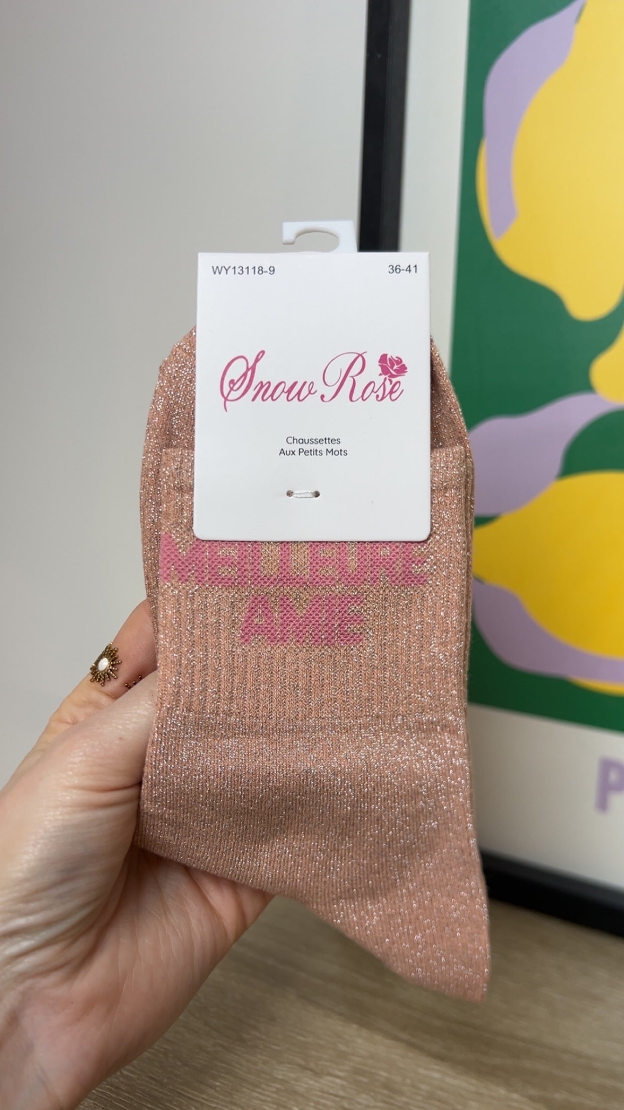 Chaussettes à paillettes MEILLEURE AMIE