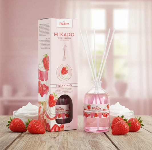 Mikado d'ambiance Fraise & crème