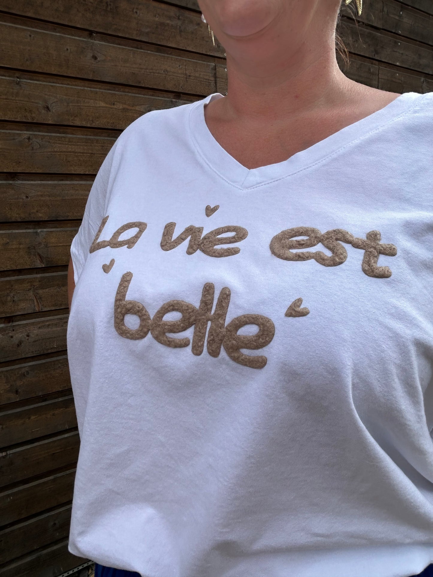 T-shirt La vie est belle GRANDE TAILLE