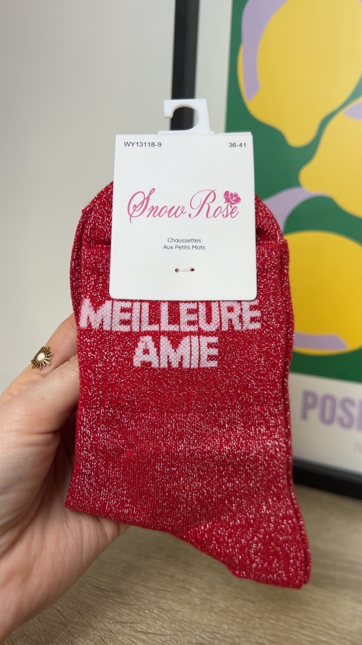 Chaussettes à paillettes MEILLEURE AMIE