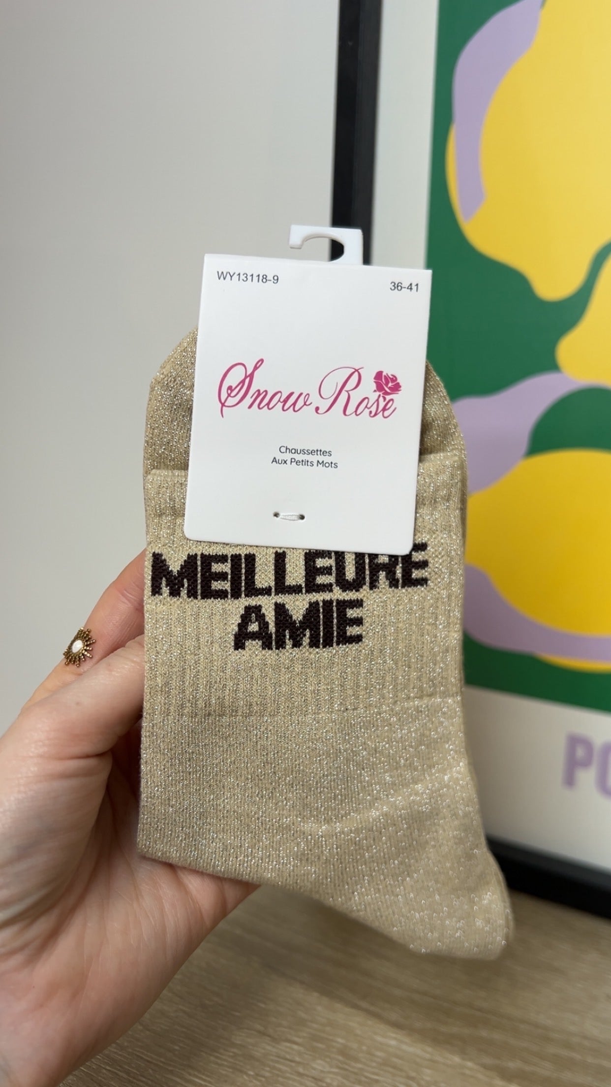 Chaussettes à paillettes MEILLEURE AMIE