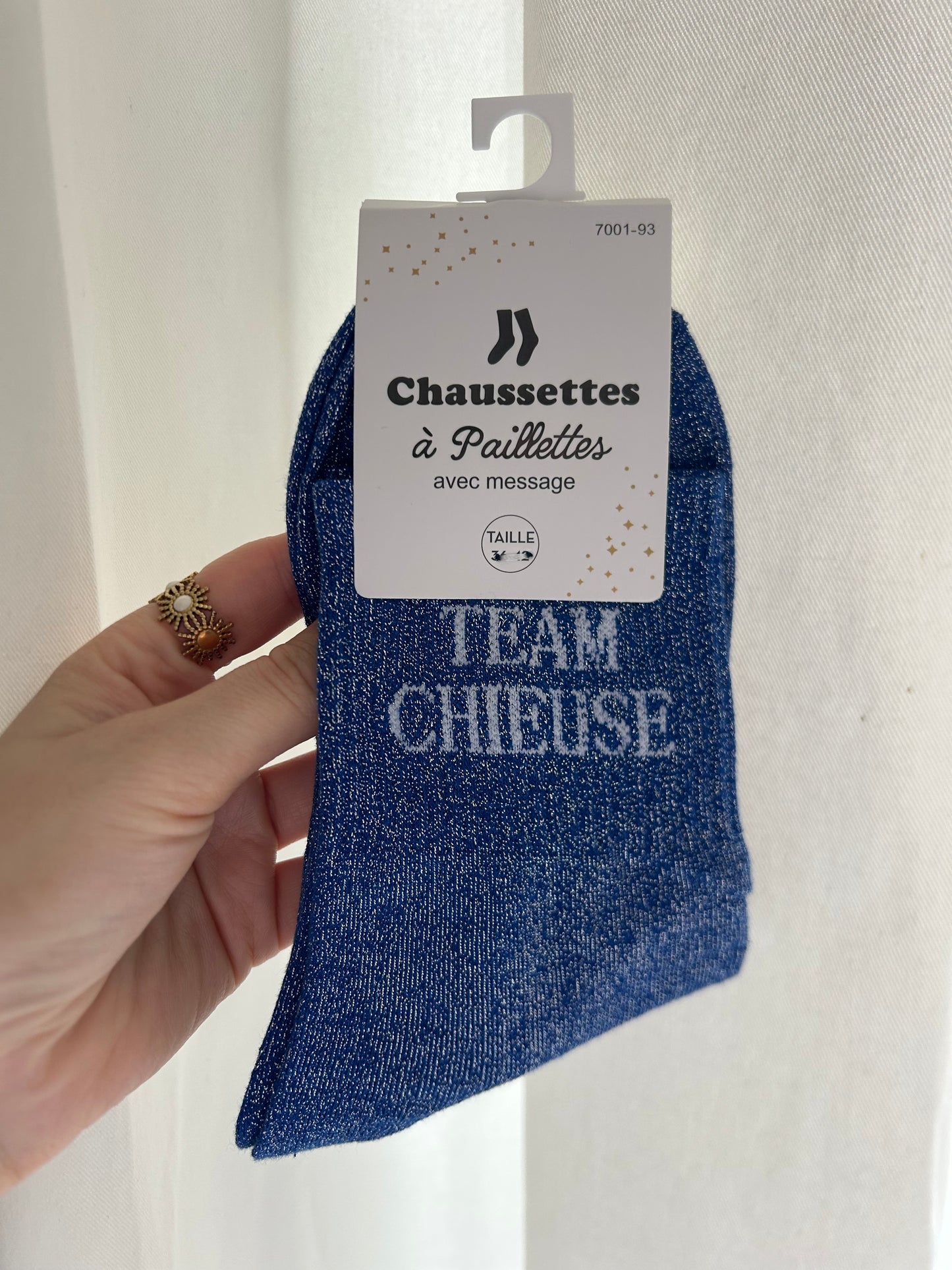 Chaussettes à paillettes TEAM CHIEUSE
