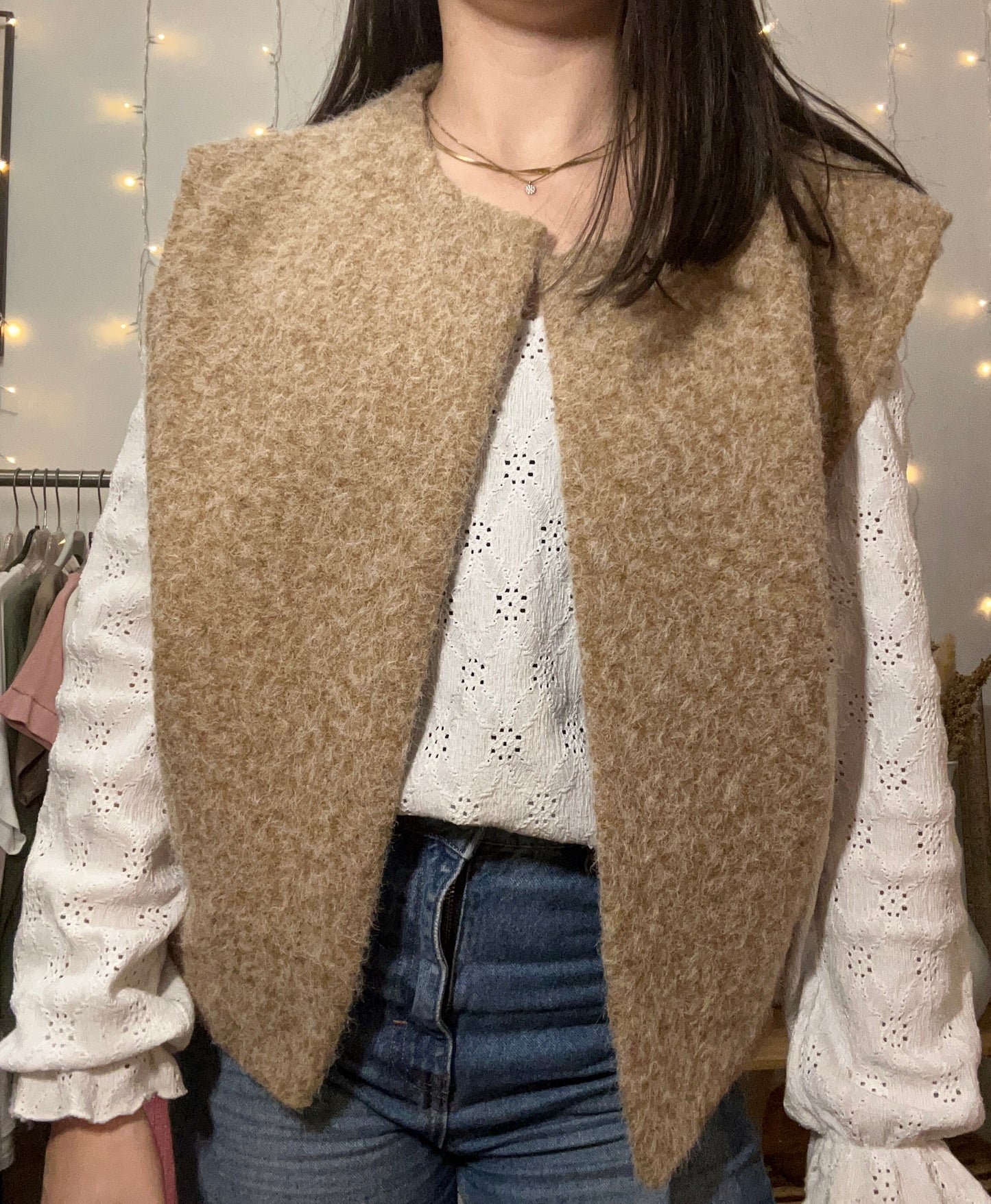 Gilet sans manches camel