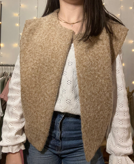 Gilet sans manches camel