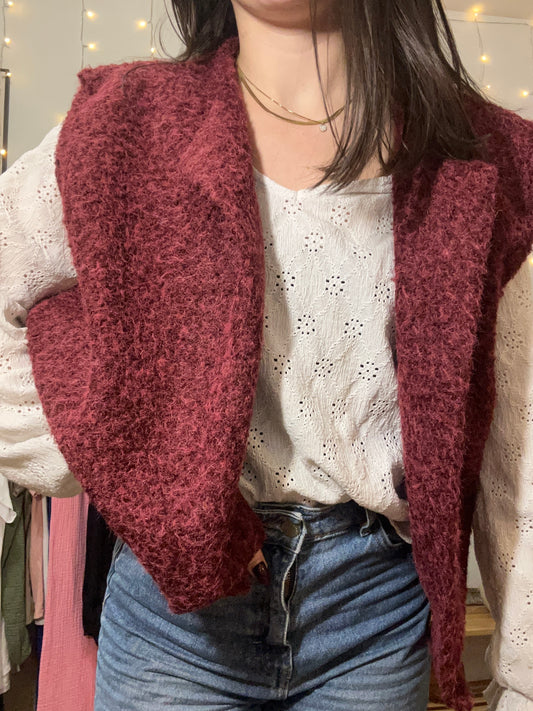 Gilet sans manches bordeaux