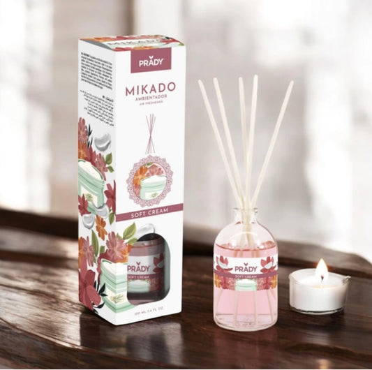 Mikado d'ambiance senteur crème