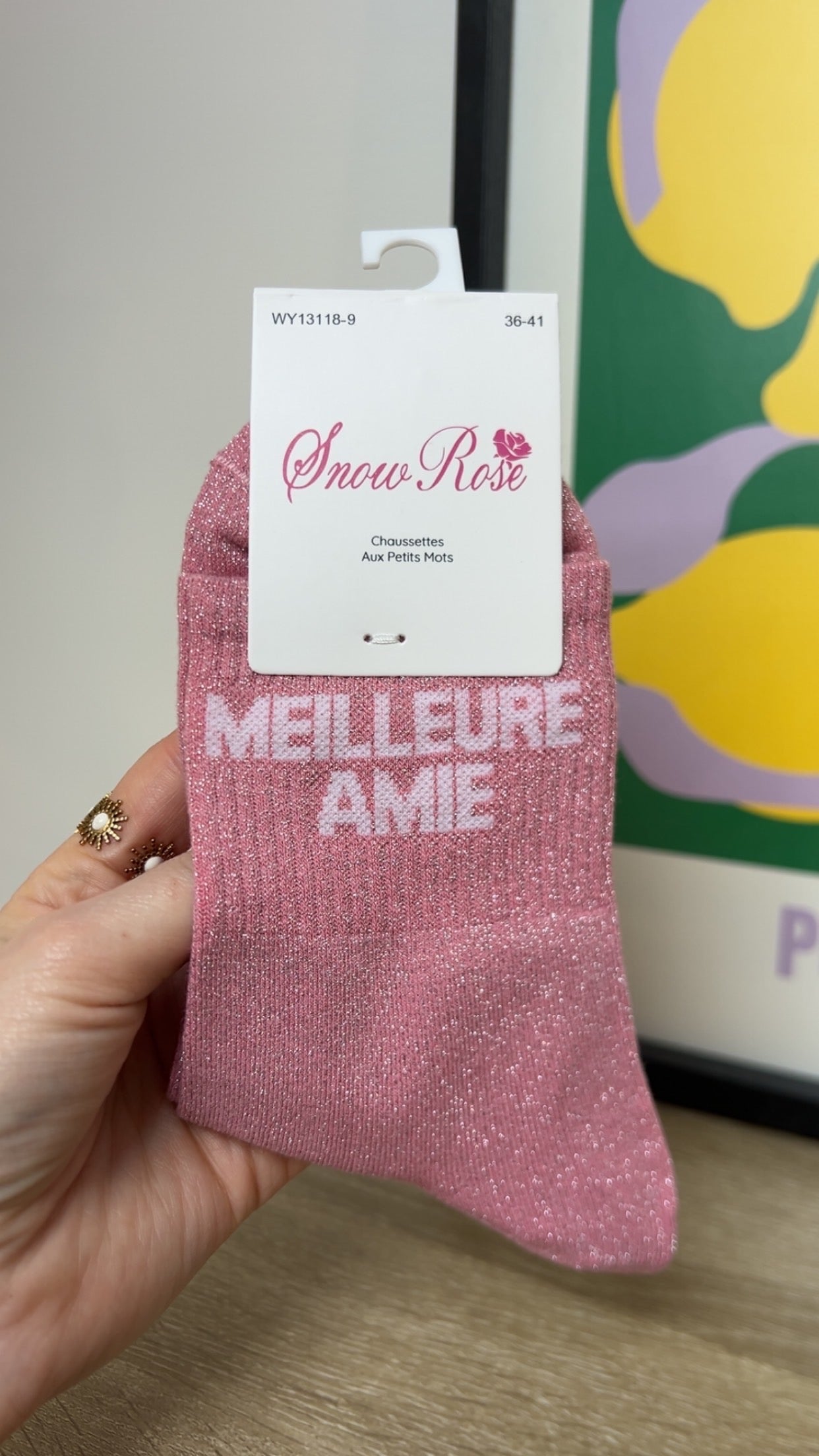 Chaussettes à paillettes MEILLEURE AMIE