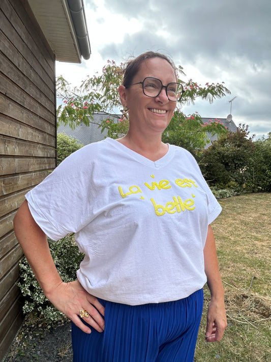 T-shirt La vie est belle GRANDE TAILLE