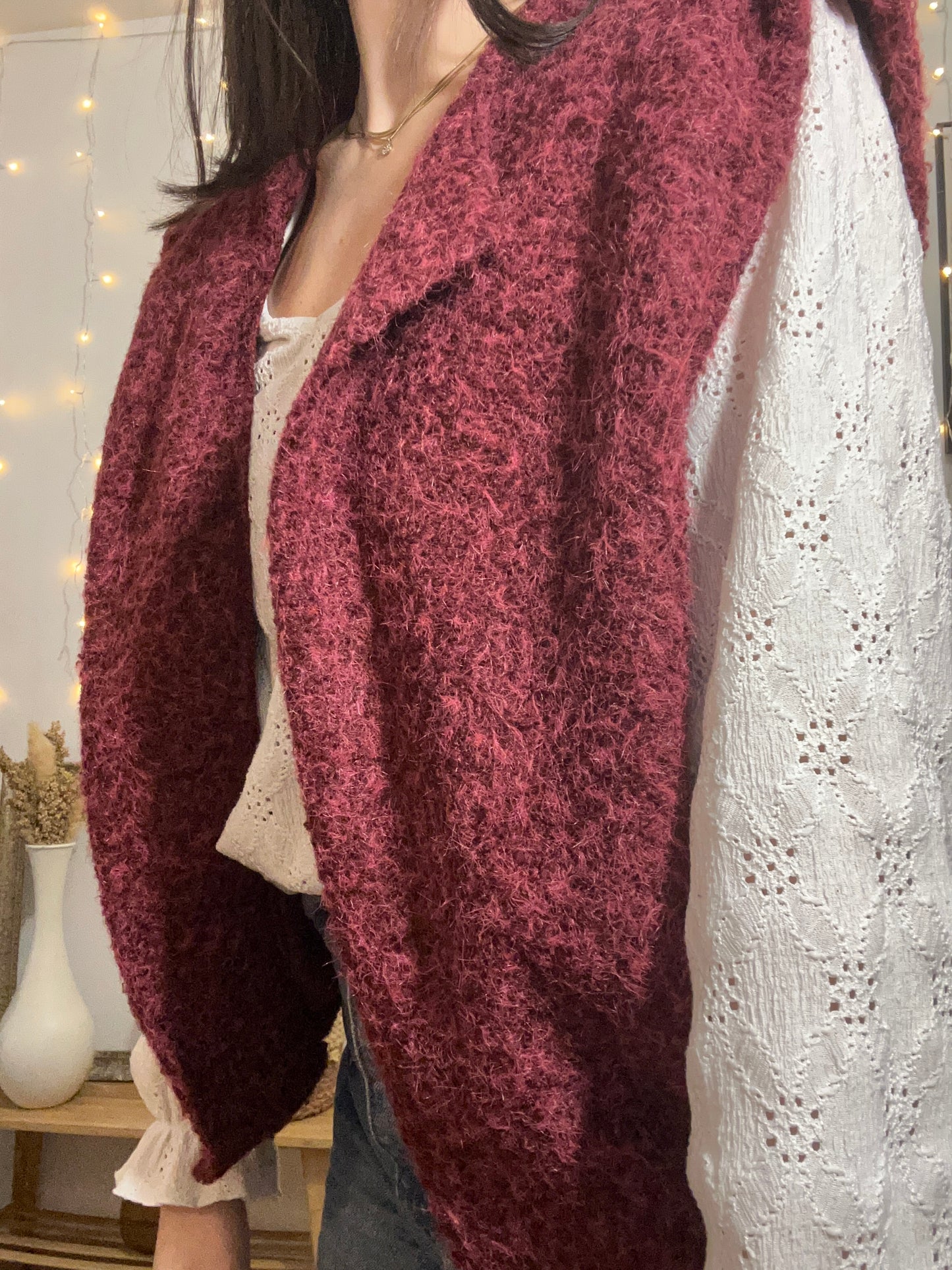 Gilet sans manches bordeaux