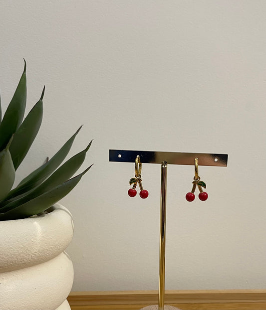 Boucles d'oreilles Cerise